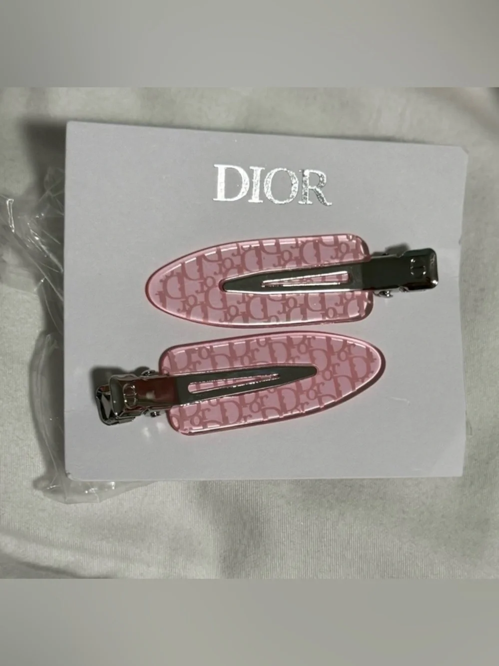 Dior Beauty Silver and Pink Hair Clips!